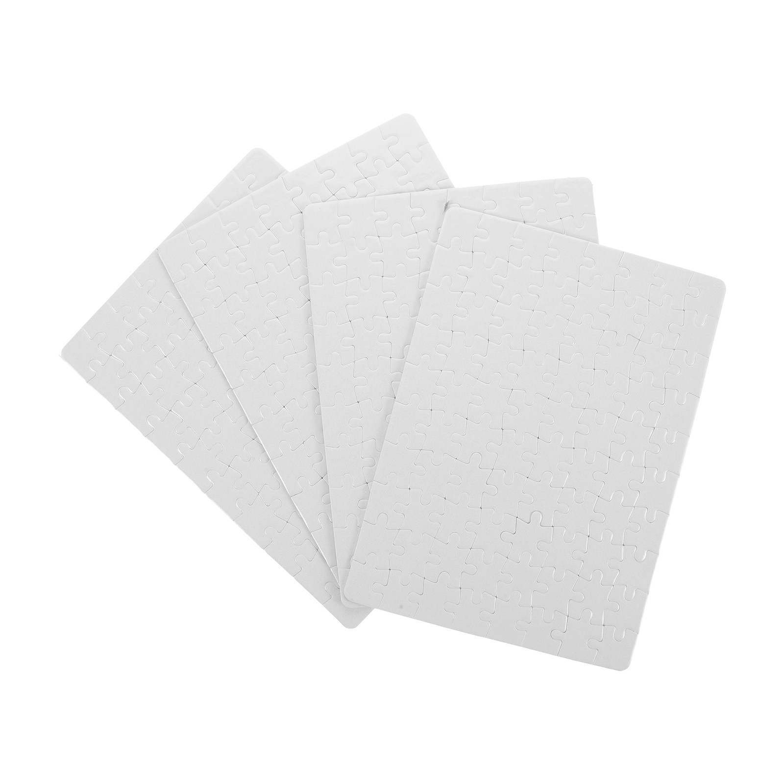 Puzzle Blank White - 4 Sheets Blank Puzzle Pieces White