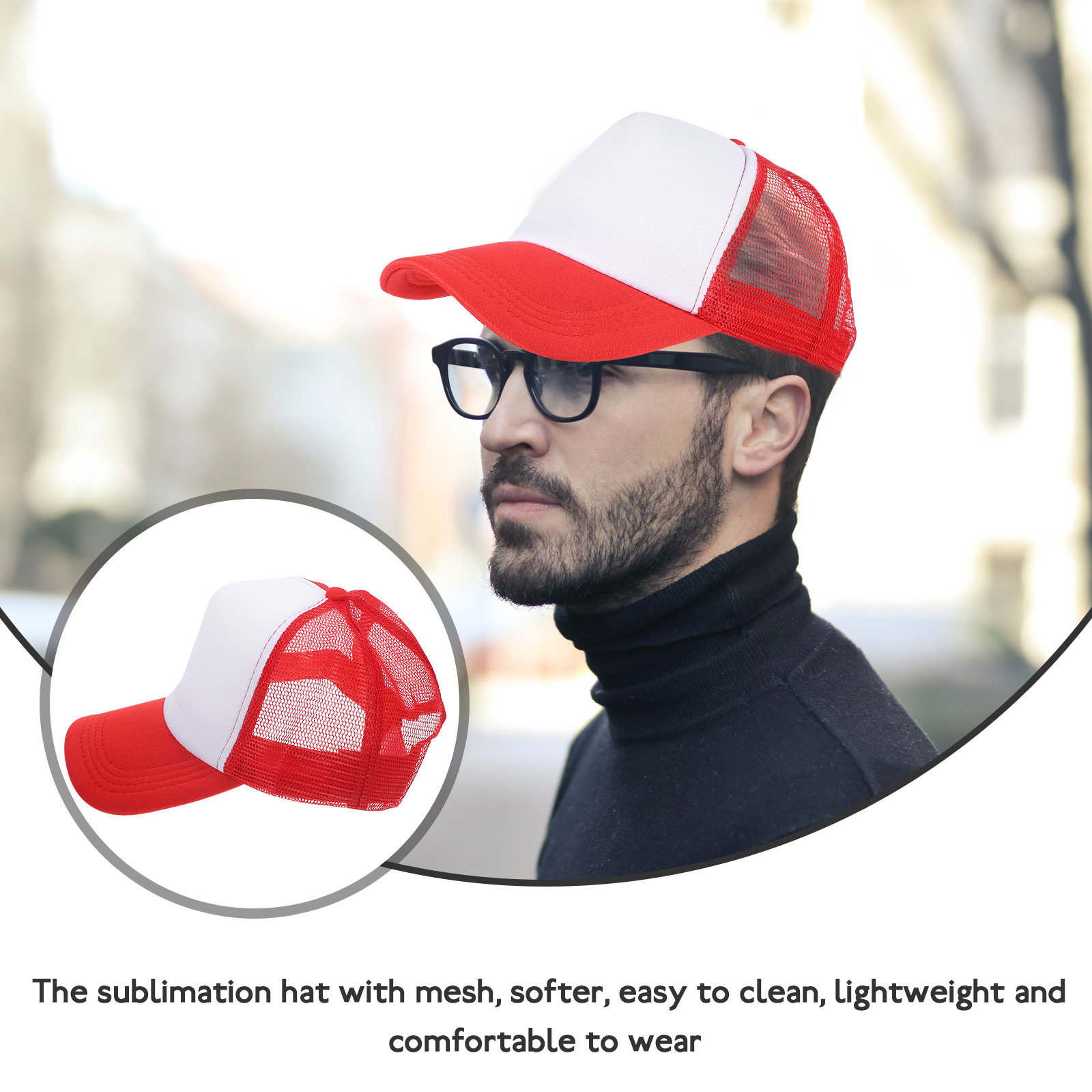 10Pcs Blank Mesh Baseball Caps - Hat Sublimation Blank recension och pris