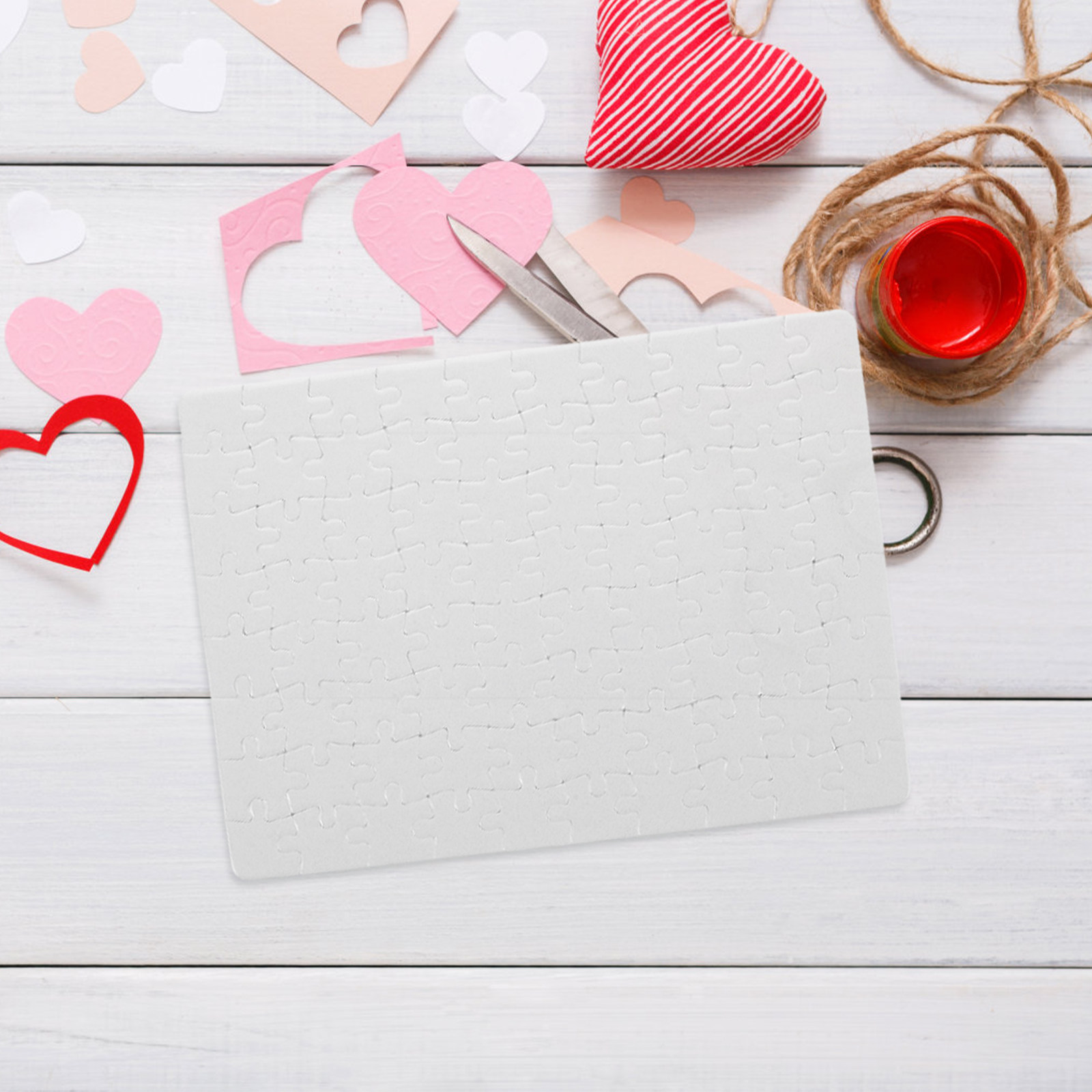 4 Sheets Blank Jigsaw Puzzle B - Puzzle Blank White recension och pris