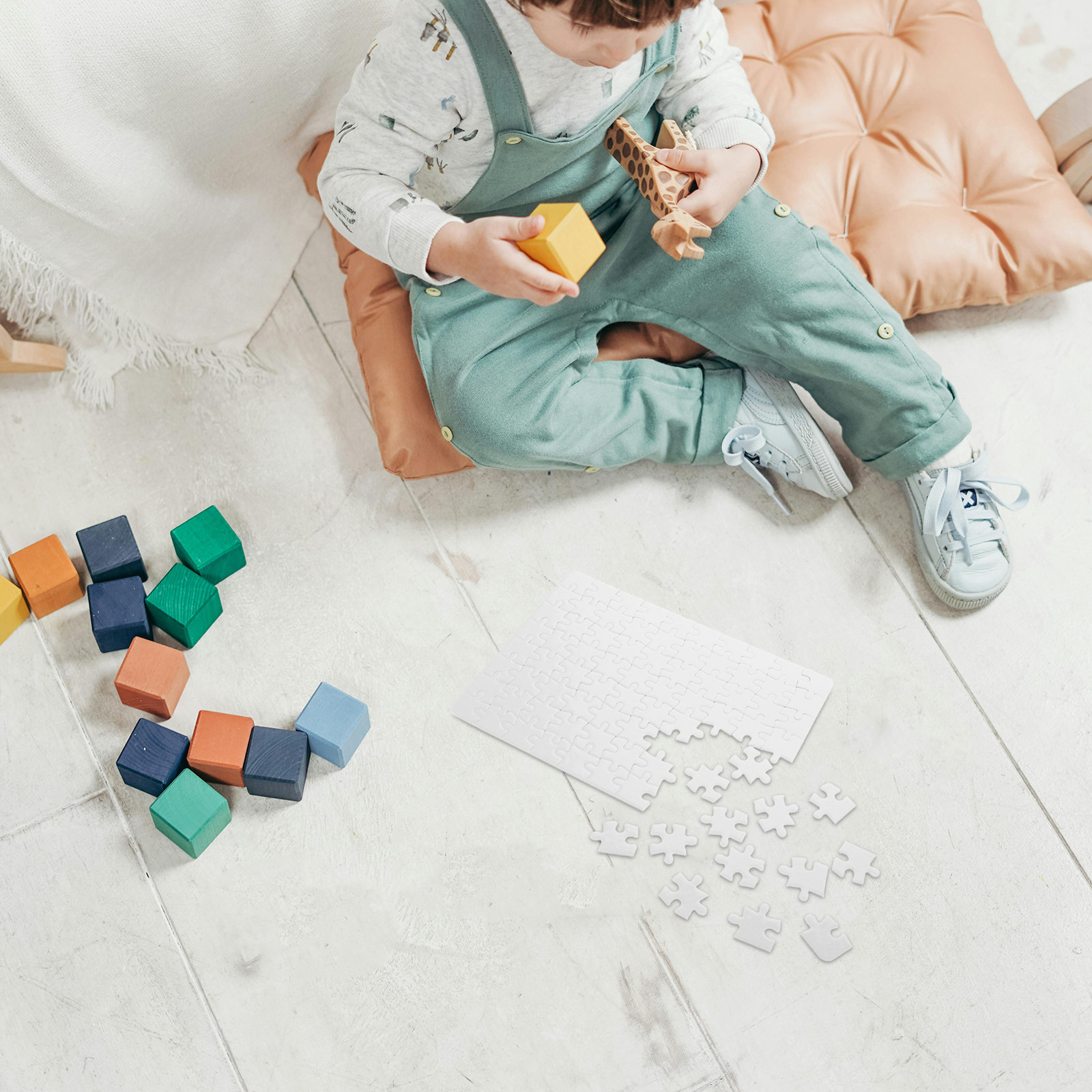 4 Sheets Blank Jigsaw Puzzle B - Puzzle Blank White recension och pris