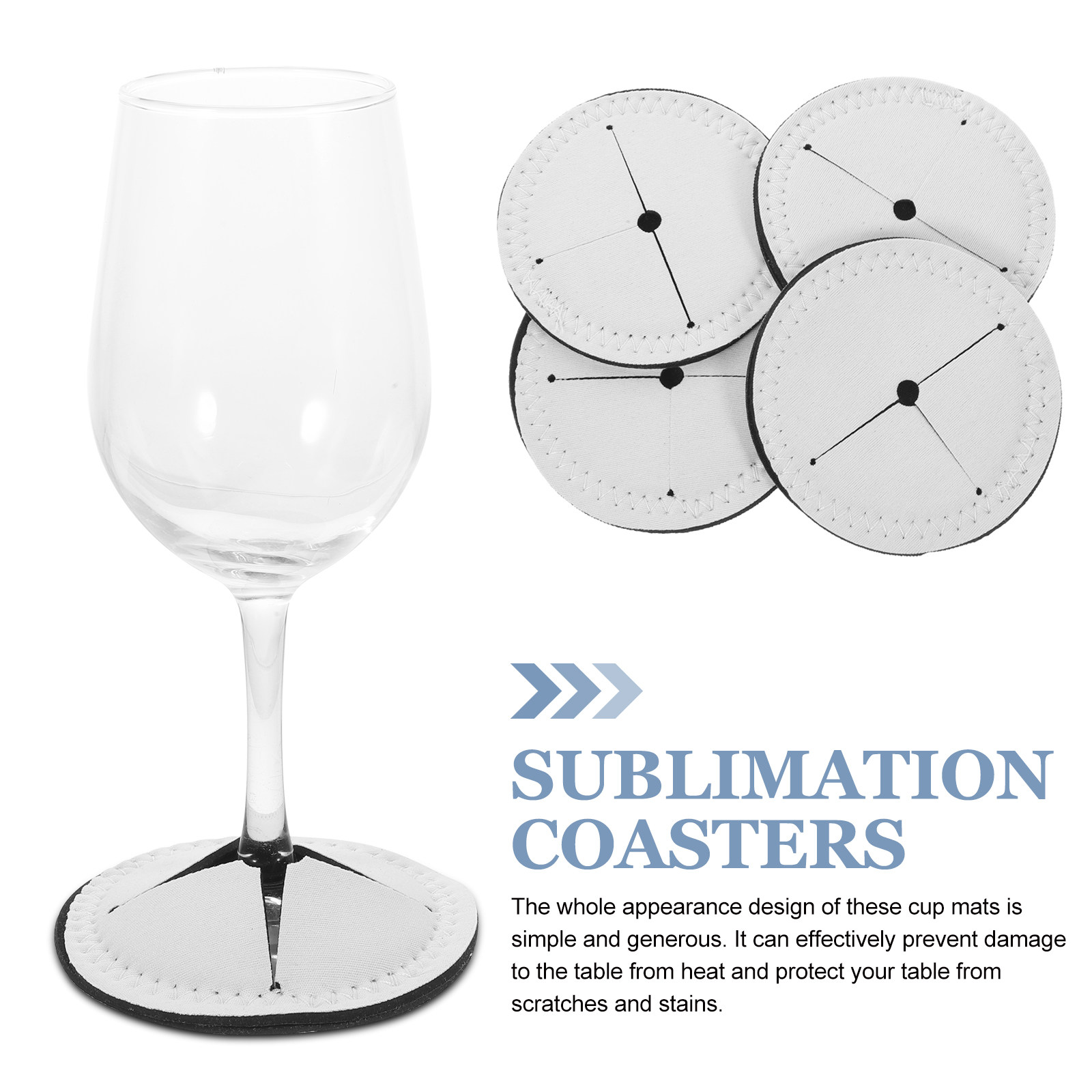 4Pcs DIY Red Wine Cup Coasters - Coaster Sublimation Blank recension och pris