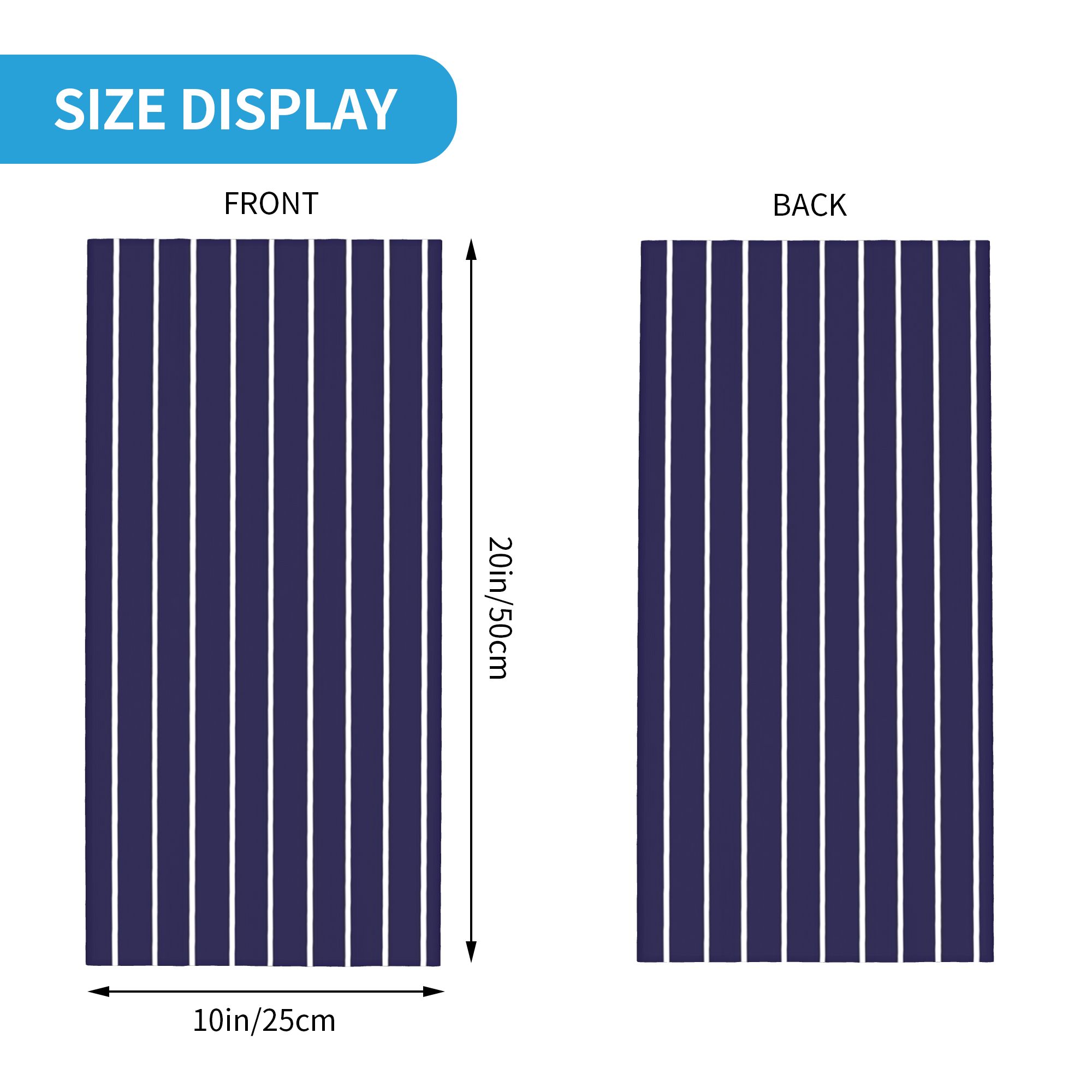 Navy Blue and White stripes Pi - Bandana Blank White recension och pris