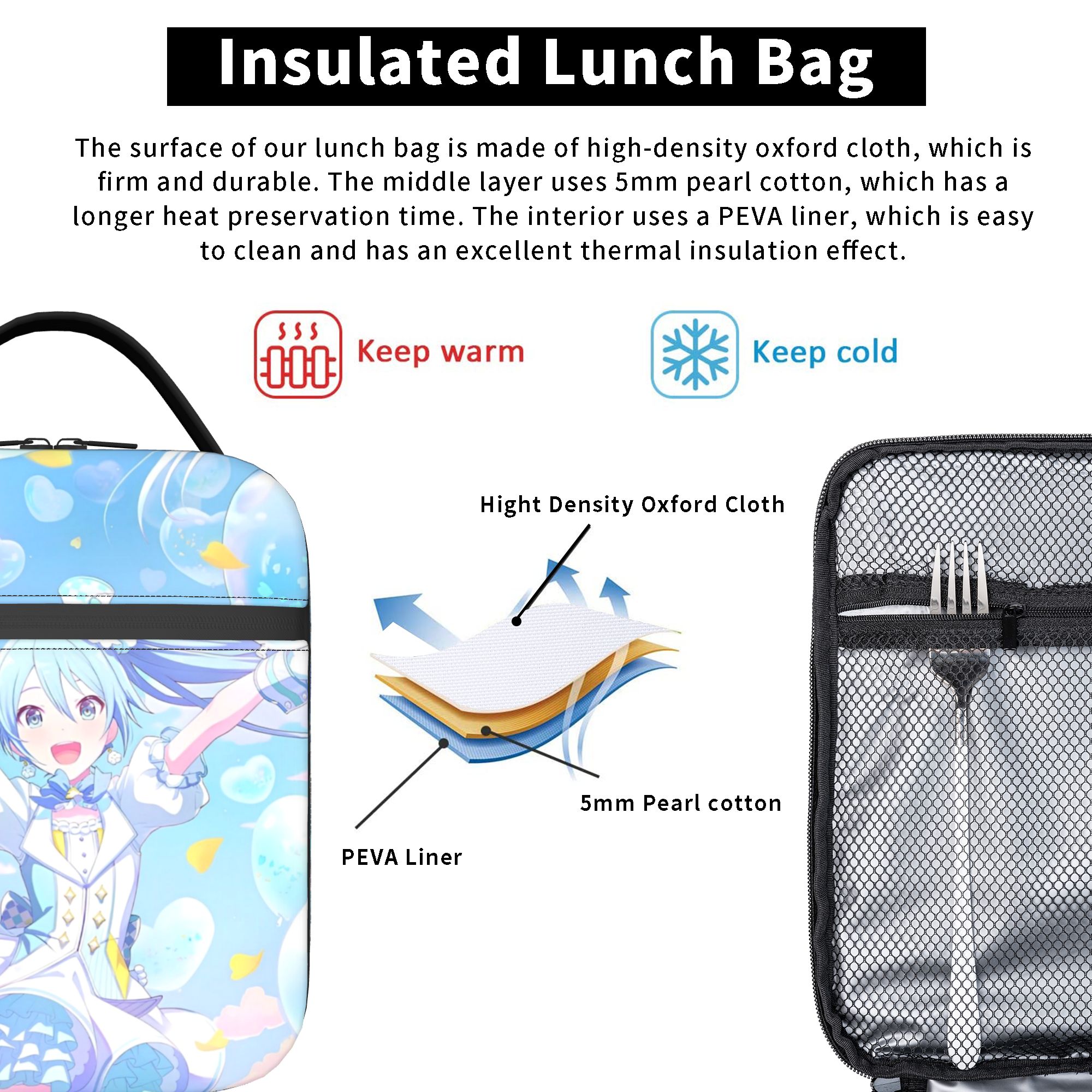 Hatsune Miku Trained Insulated - Tote Bag Sublimation recension och pris
