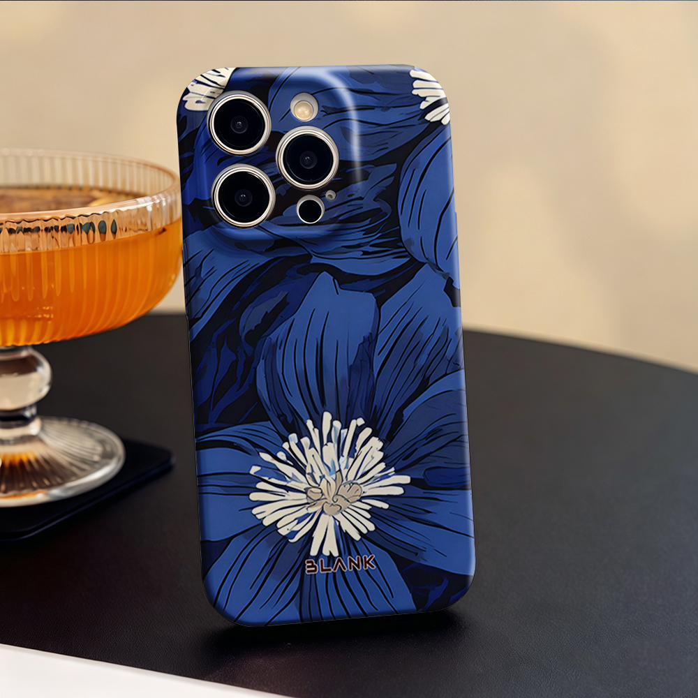 Blue and Green Floral Print Fo - Phone Case Blank Print recension och pris