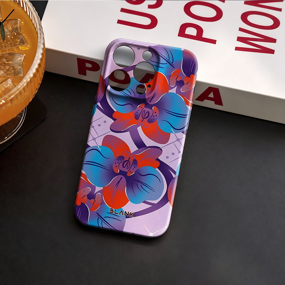 Blue and Green Floral Print Fo - Phone Case Blank Print recension och pris