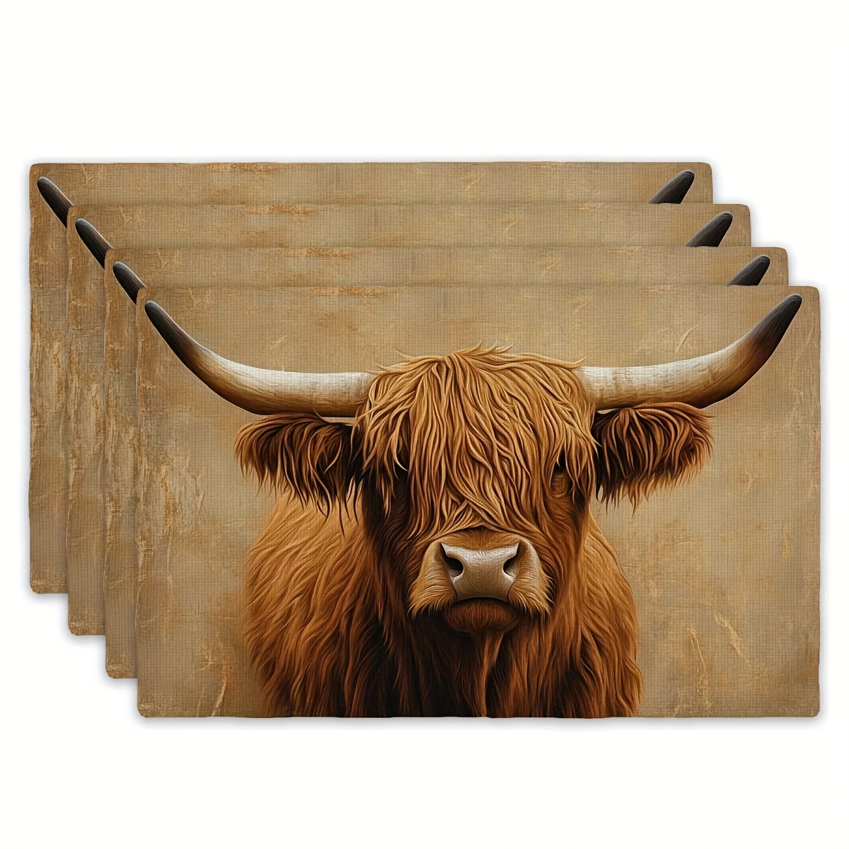 Highland Cow Place Mats Set Of - Coaster Sublimation Blank recension och pris