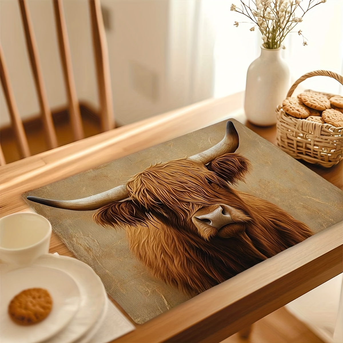 Highland Cow Place Mats Set Of - Coaster Sublimation Blank recension och pris