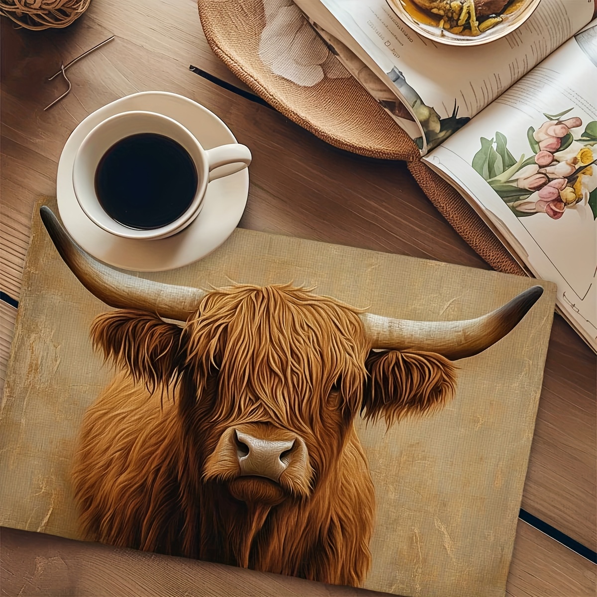 Highland Cow Place Mats Set Of - Coaster Sublimation Blank recension och pris