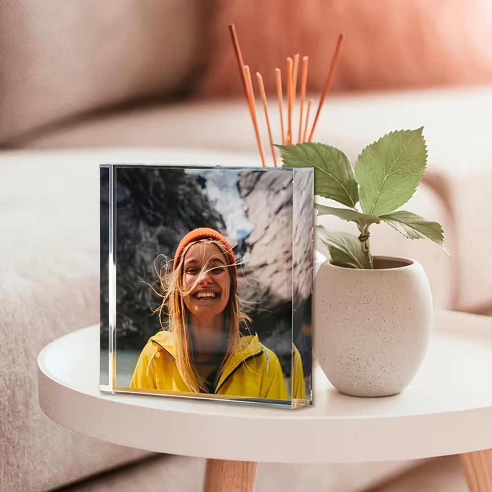 A custom acrylic desktop decor - Photo Acrylic Block recension och pris